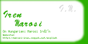 iren marosi business card